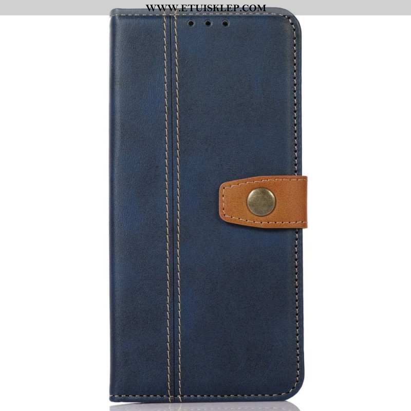 Etui Folio do Moto G73 5G Taśma Tapicerska